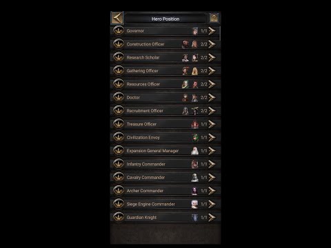 Clash of Kings: Upgrade Hero Position Commander.