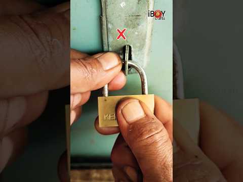 millions of people don't know this !! how to open a padlock without a key.