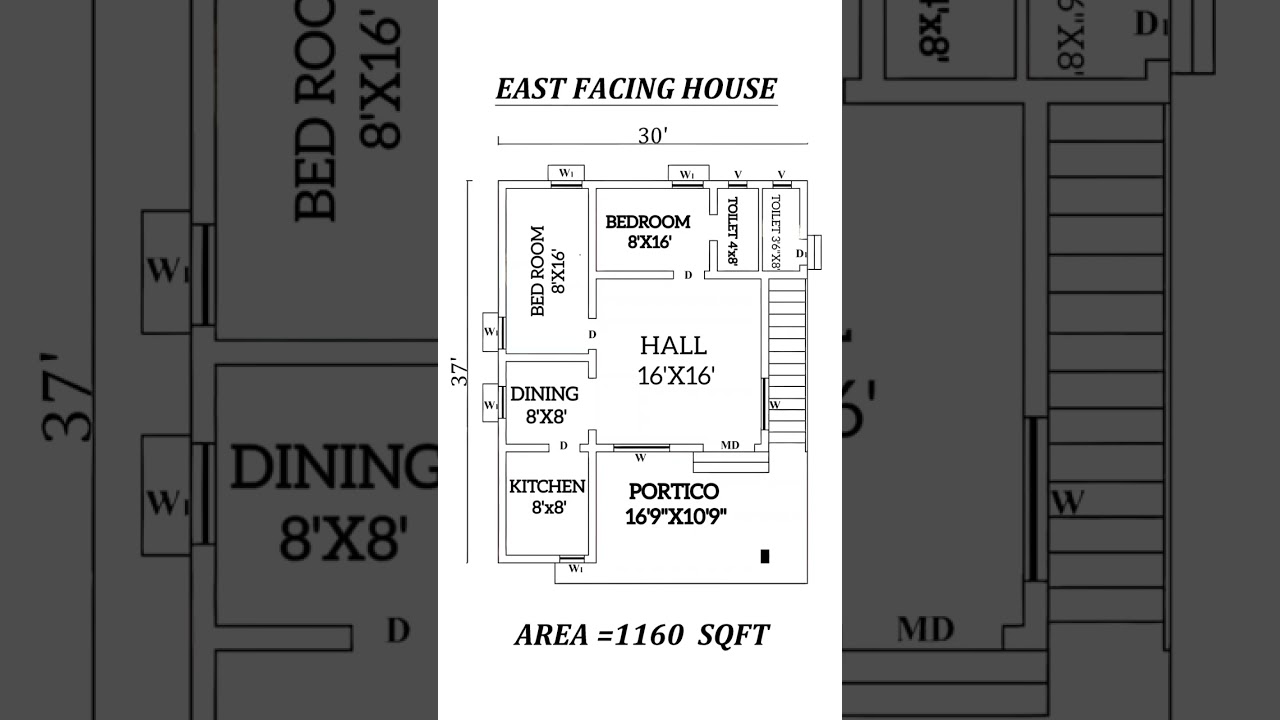 30x35 East-Facing 2BHK House Plan 🏡