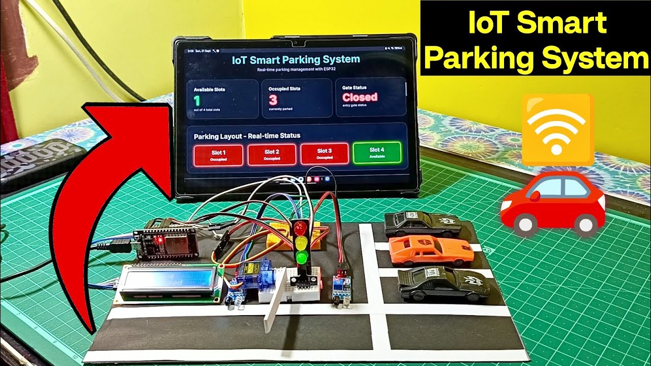 IoT Smart Parking with ESP32 & Web Dashboard 🚗