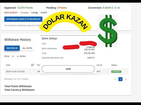 İnternetten 1 Dakikada 2 Dolar Kazan! 💸