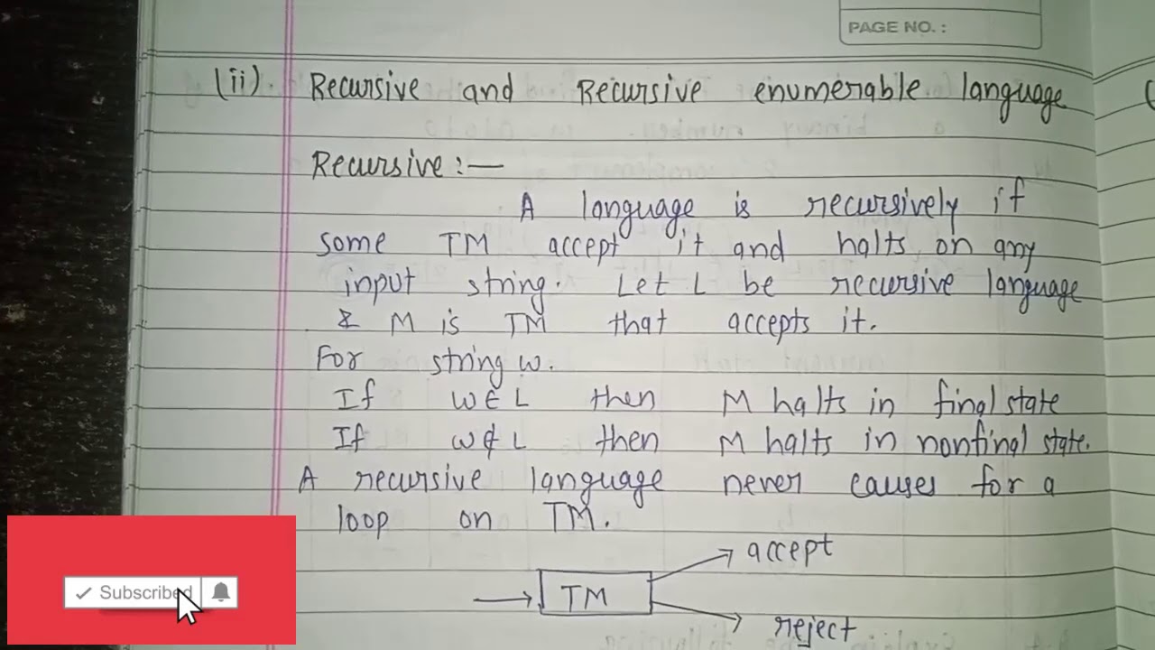 Recursive & Recursively Enumerable Languages | TOC Lec-67