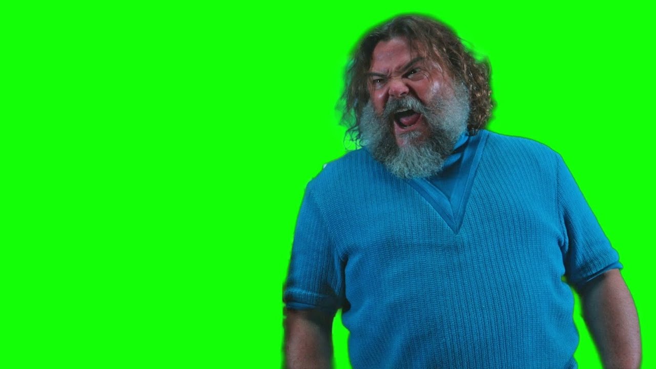 Steve (Jack Black) "first we mine, then we craft, let's Minecraft!" Minecraft Movie green screen