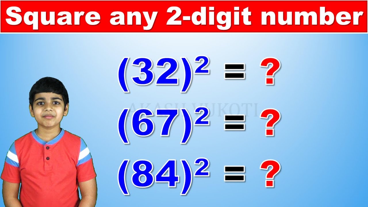 Quick & Easy Math Trick to Square Any 2-Digit Number ✖️