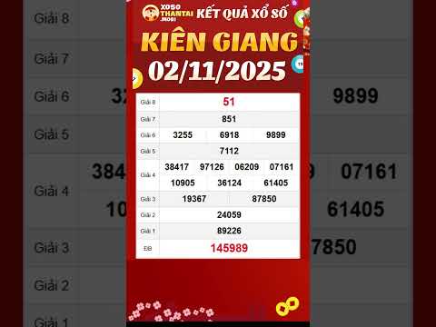 Xổ số Kiên Giang ngày 2 tháng 11 - XSKG 2/11 - XS Kiên Giang #xskg #xsmn