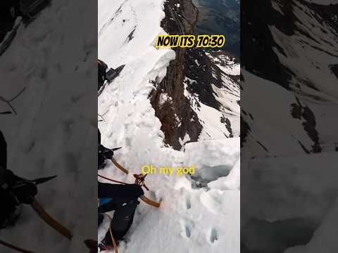 50:50 chance to die here #mountain #climbing #funnyvideo #funnyshorts