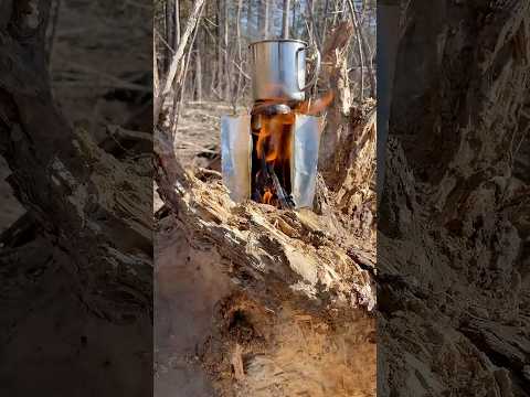 Как сделать печь из банки ✅ #выживание #кемпинг #бушкрафт