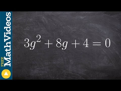 Review factoring a trinomial using ac method, 3g^2 + 8g + 4 = 0