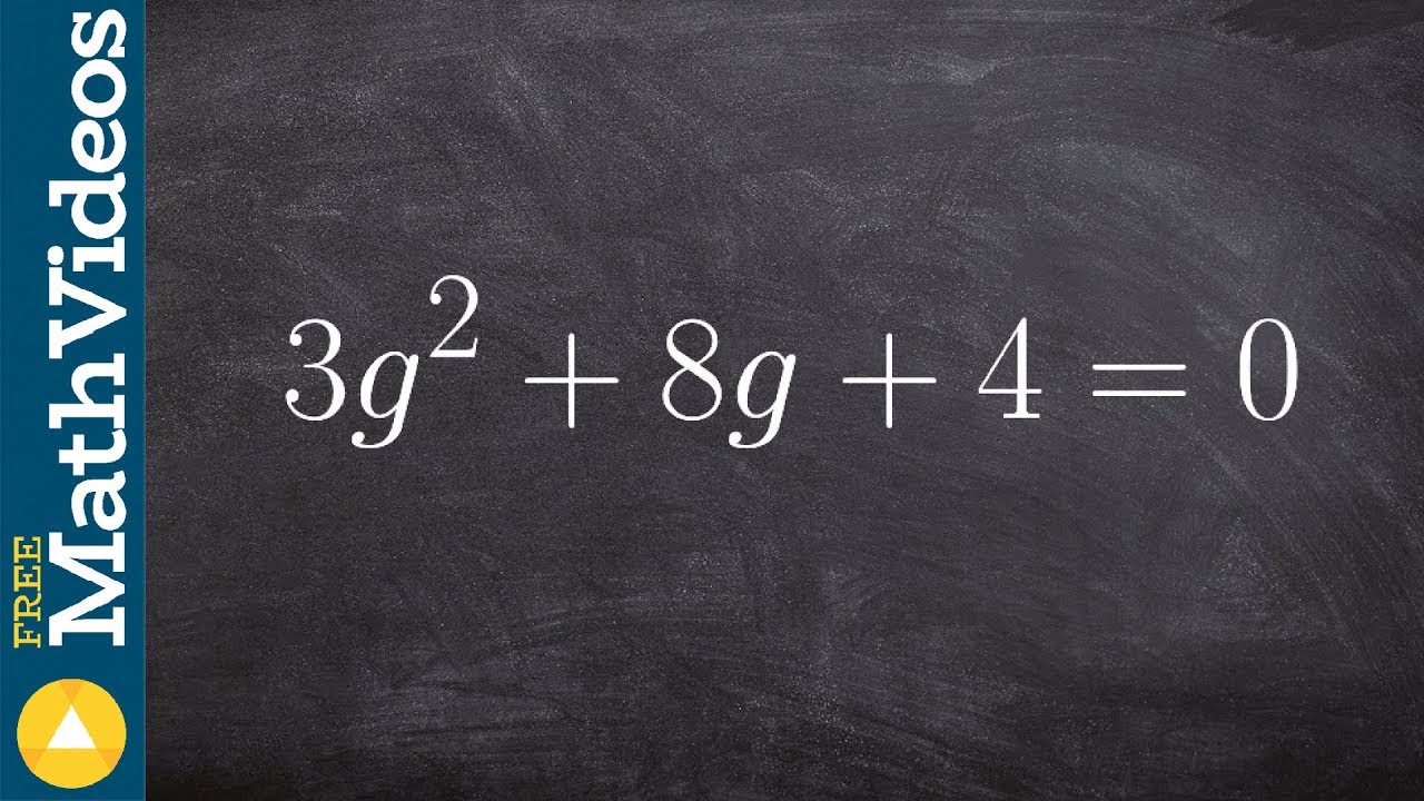 Factoring a Trinomial Using the AC Method: 3g^2 + 8g + 4 = 0