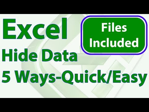 5 Easy Ways to Quickly Hide Data in Excel
