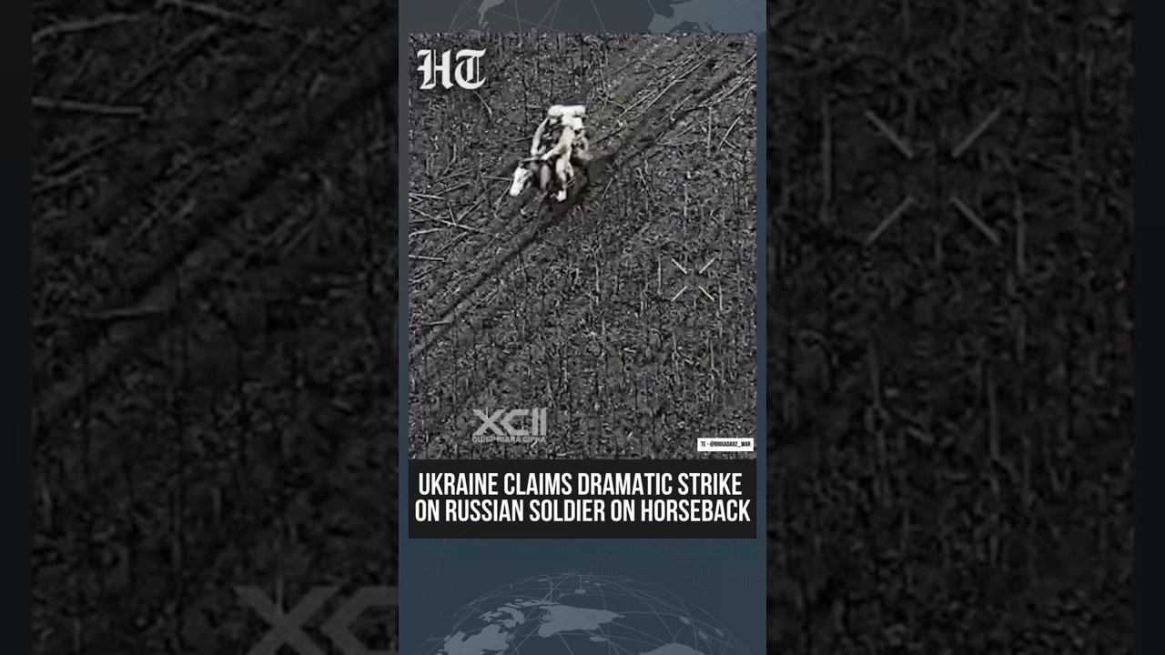 Ukrainian Drone Hits Russian Soldier on Horseback 🐎