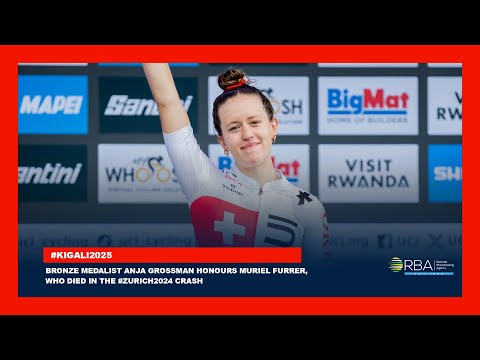 #Kigali2025 bronze medalist Anja Grossman honours Muriel Furrer, who died in the #Zurich2024 crash