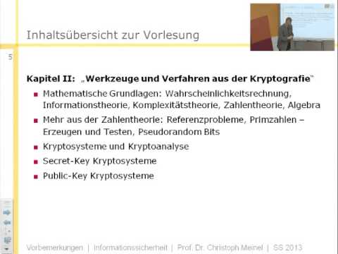 Informationssicherheit (SS 2013), EinfĂĽhrung in die Vorlesung