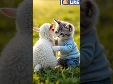 بابا عايزة خروف#قطط #خروف #حيوانات_لطيفة  #CuteAnimals #FunnyPets #AnimalFriends #foryou #BabyLamb