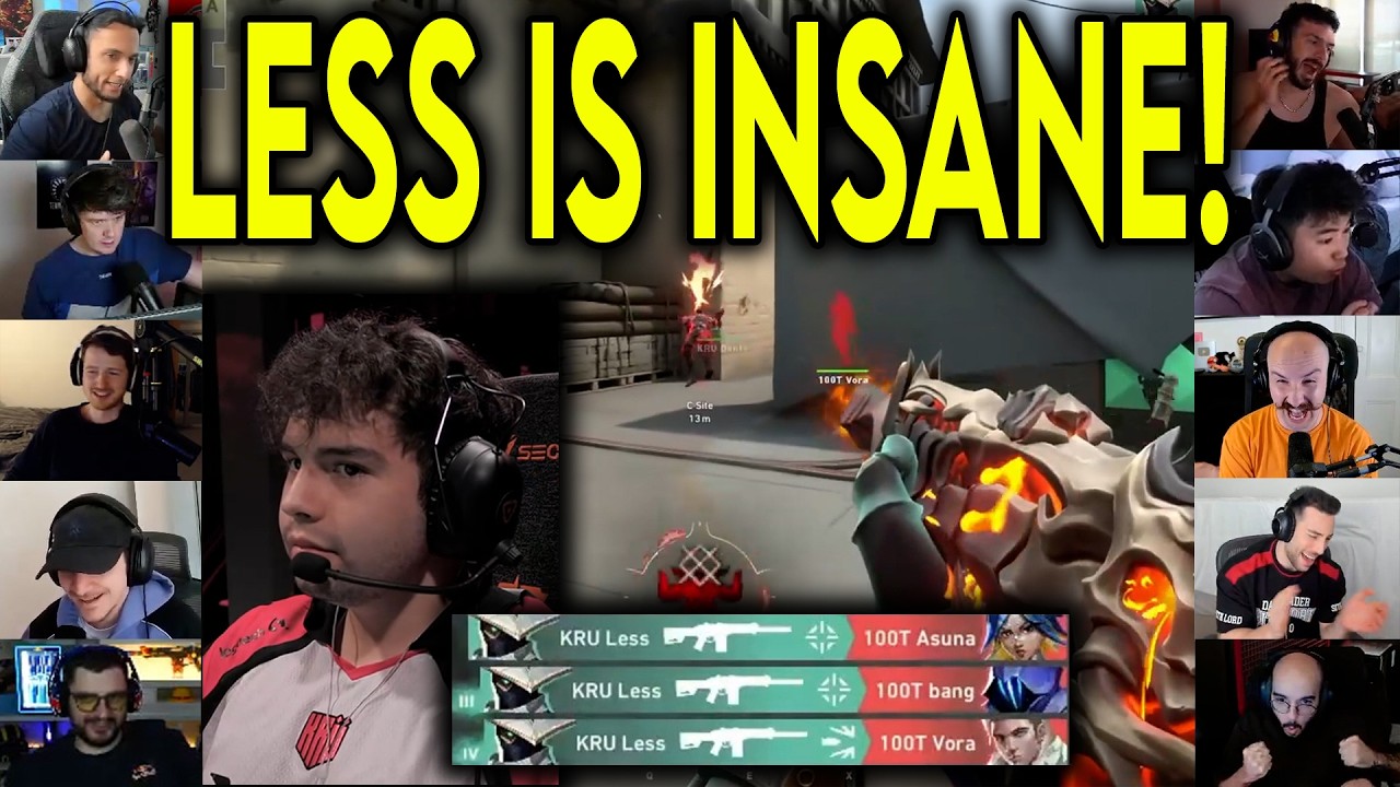 Valorant Streamers React to KRU's 4K vs 100T 🎯