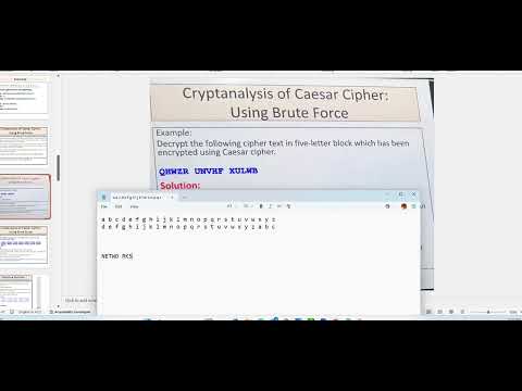 Cryptography | DECRYPTION | Cryptanalysis of CEASIER CIPHER USING BRUTE FORCE