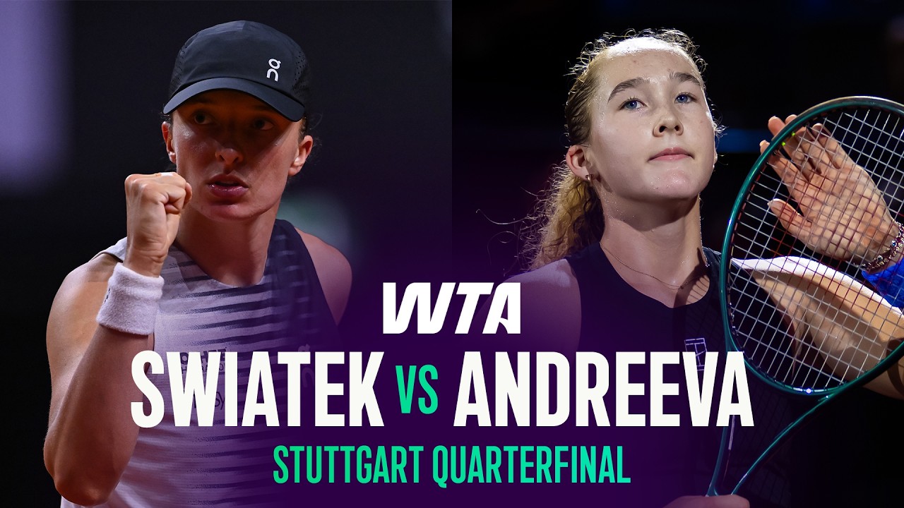 Swiatek vs. Andreeva | 2026 Stuttgart QF Highlights 🎾