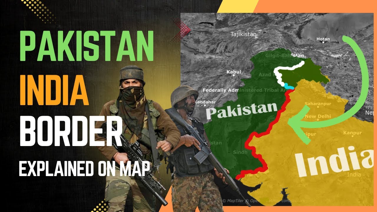 India-Pakistan Borders Explained with 3D Map 🗺️