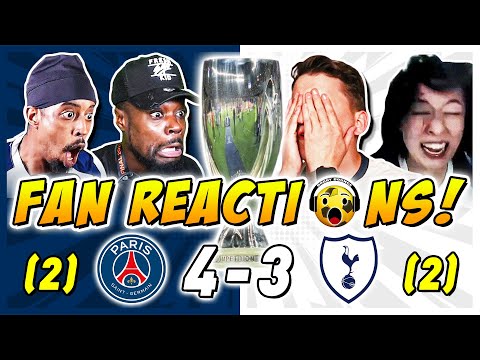 SPURS FANS IN AGONY 😣 REACTION TO PSG (2) 4-3 (2) TOTTENHAM | UEFA SUPER CUP FAN REACTIONS