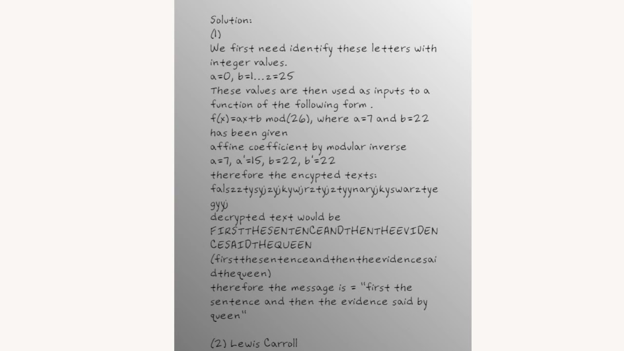 Cryptography & Network Security: Solve the Affine Cipher Decryption 🛡️