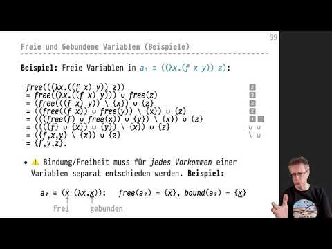 Informatik 1 — Chapter #13 — Video #061 — Freie/gebundene Variablen, β-Reduktion