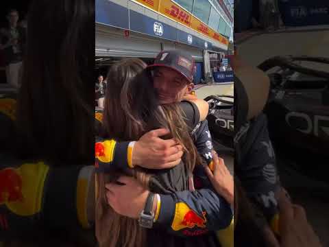 Max Verstappen celebrates with Kelly Piquet after Monza win #F1 #Formula1
