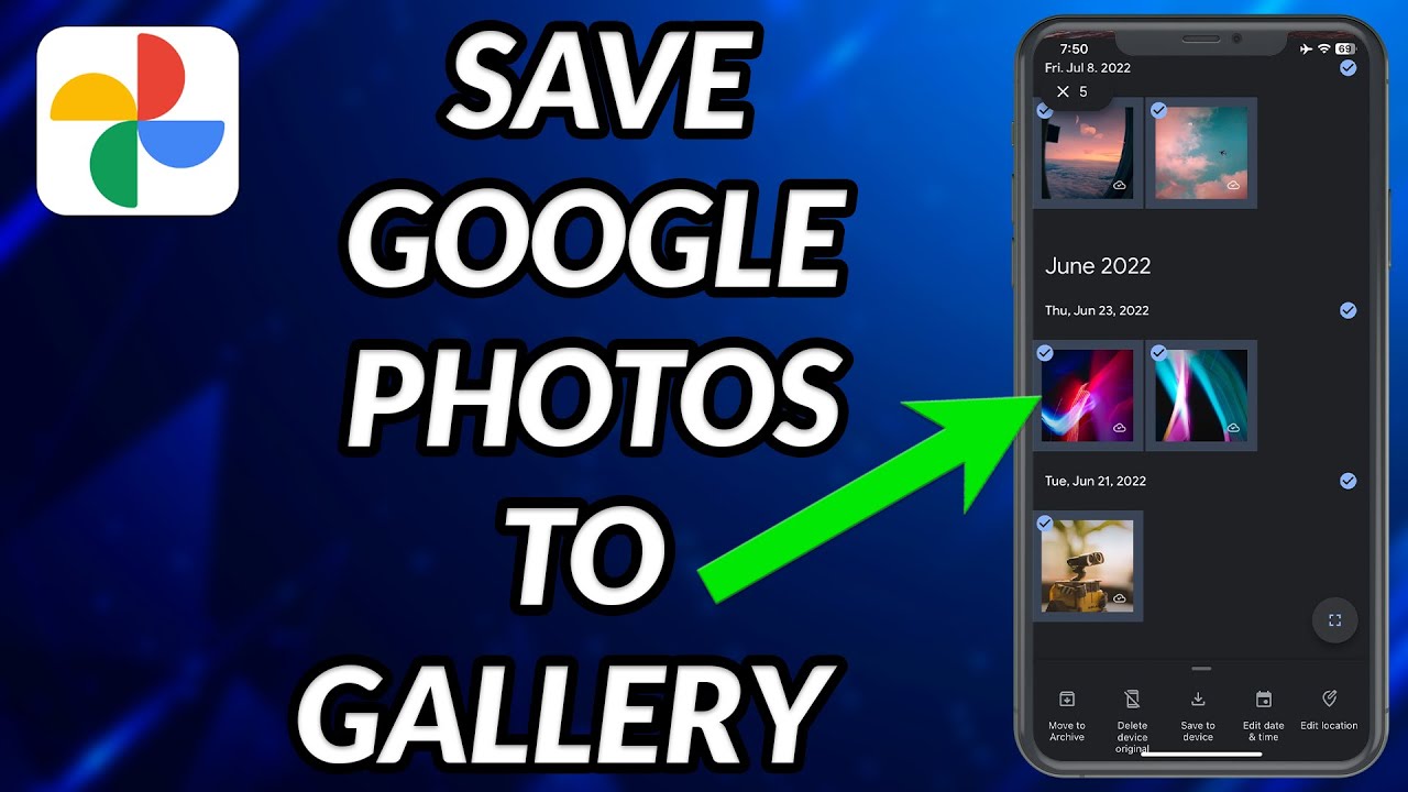 Save Google Photos to iPhone Gallery 📱