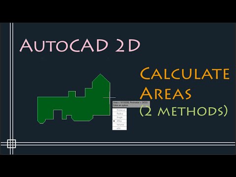 AutoCAD 2D - Calculate areas (2 methods - easy and fast way)