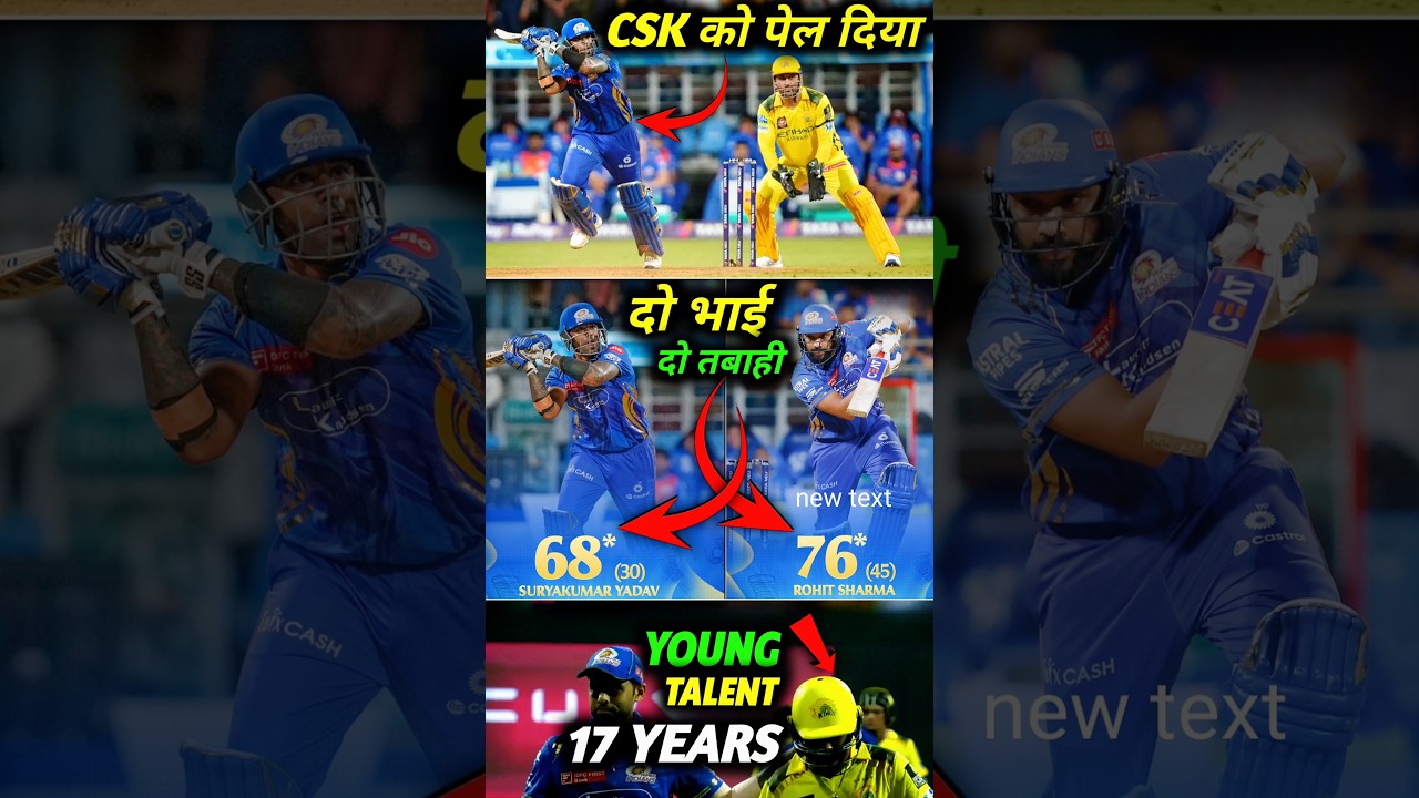 Top 3 Moments of MI vs CSK Match 🥶