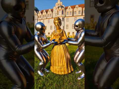 Celle - 800 Caroline Mathilde Skulpturen vor dem Celler Schloß Kunstinstallation bis 14.9.25