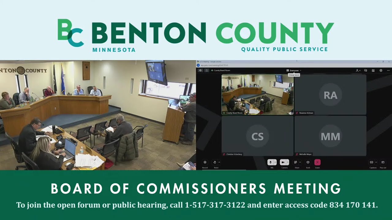 December 16, 2025 Benton County, Minnesota, Regular Board Meeting 9:00 AM