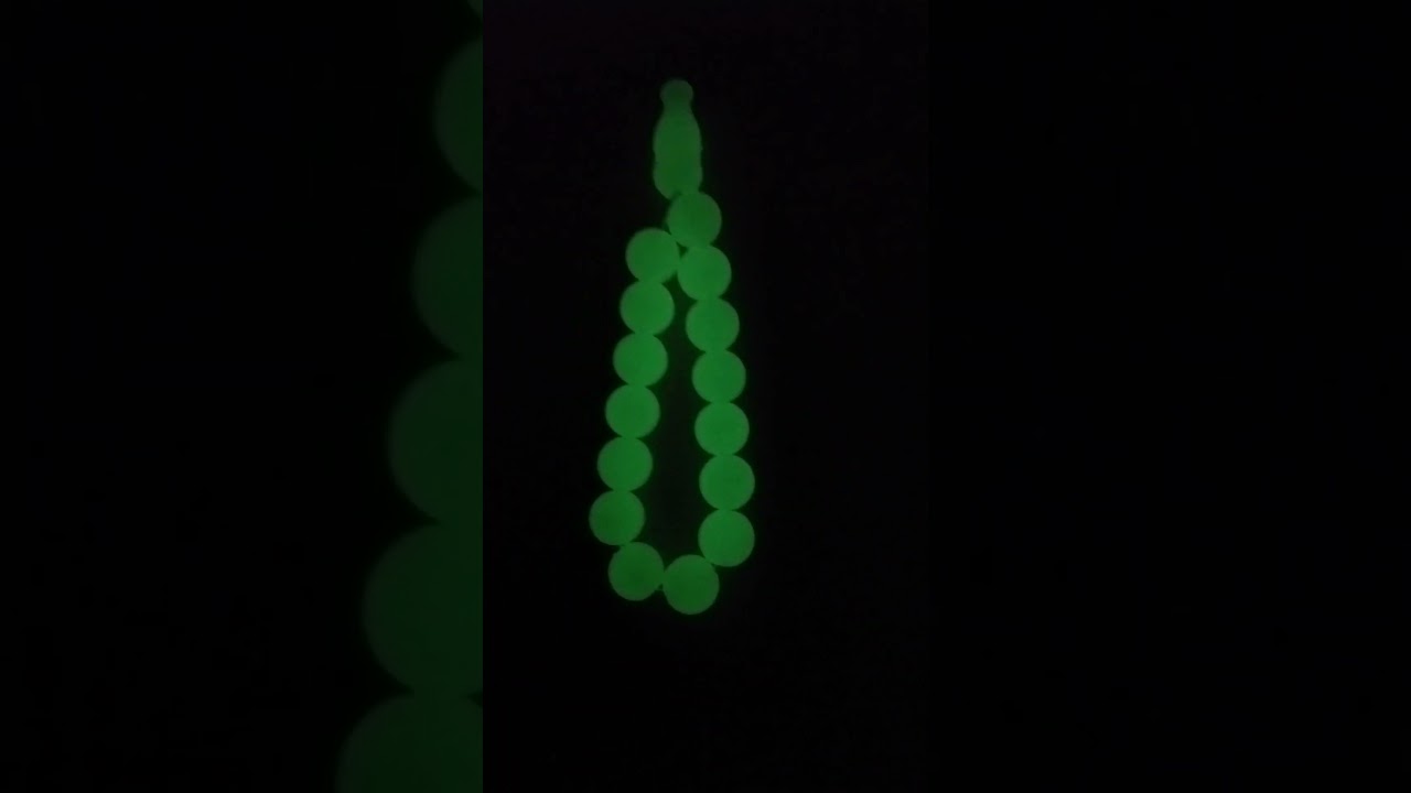 Fosforlu Kedi Gözü Tesbih Parıltısı 🌟