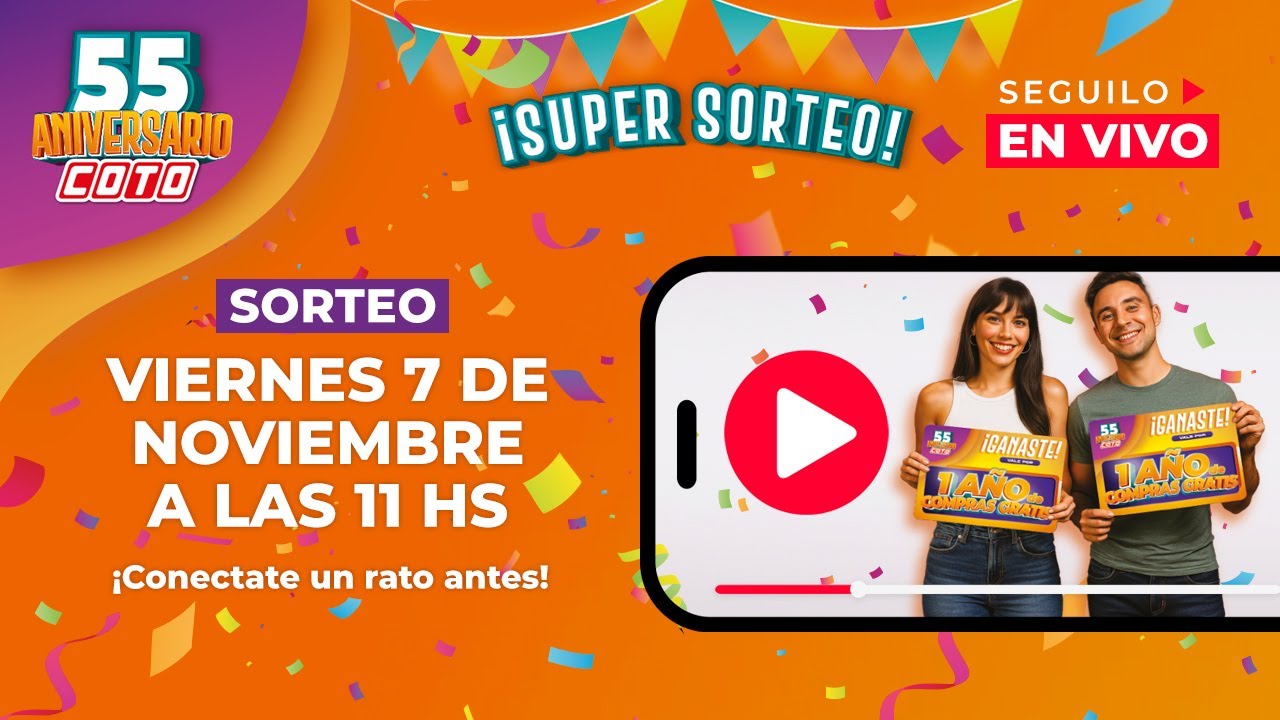 ¡Participa en el Sorteo de COTO por su 55° Aniversario! 🎉