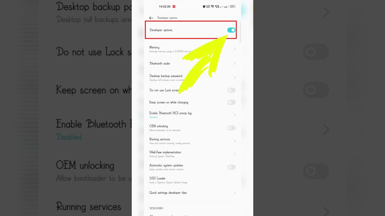 Disable Developer Mode on Android π±