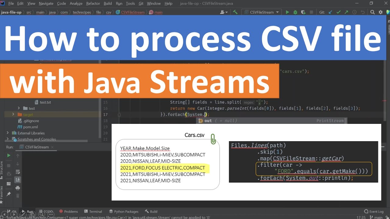 Read and Process CSV Files in Java with Streams
