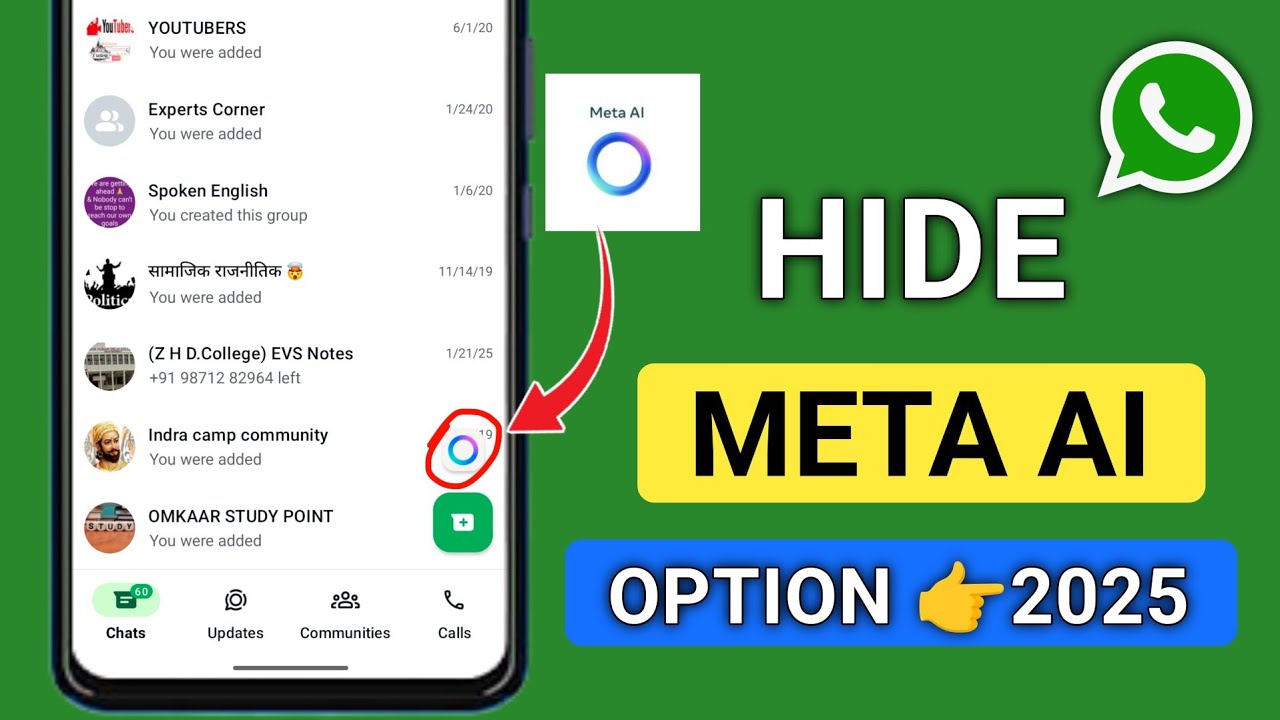WhatsApp Meta AI Hide & Remove Guide 2025 🚫