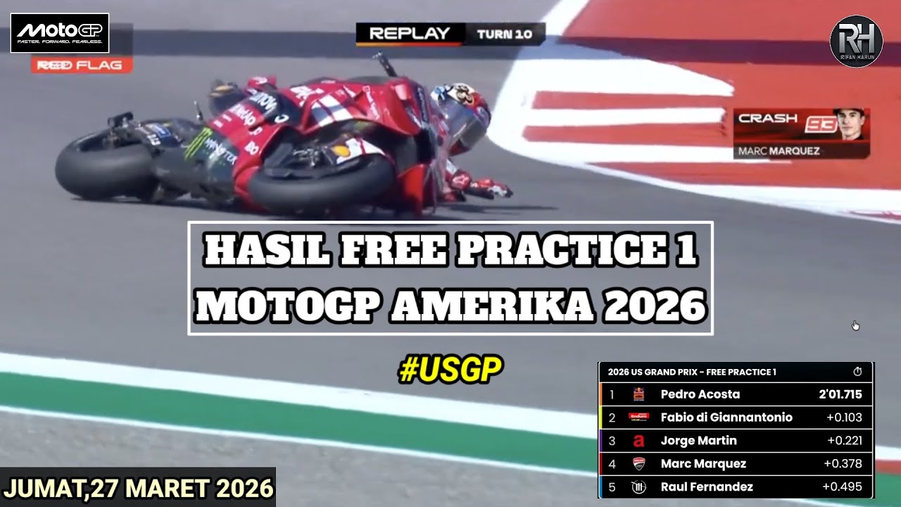 Hasil FP1 dan Sprint Race MotoGP Amerika 2026 🏁