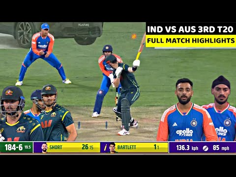 IND vs AUS 3rd T20 Match Full Highlights | India vs Australia 3rd T20 Full Match Highlights