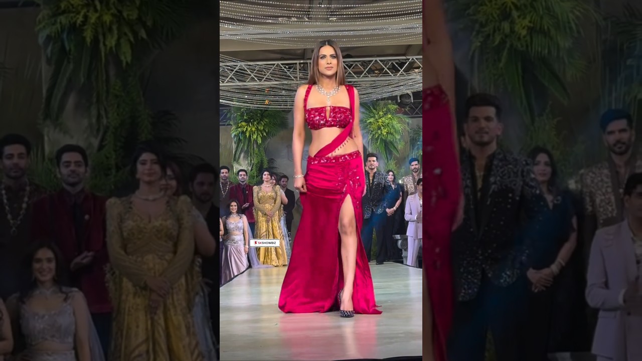 Nia Sharma shines on runway with a gorgeous red outfit moment 🔥