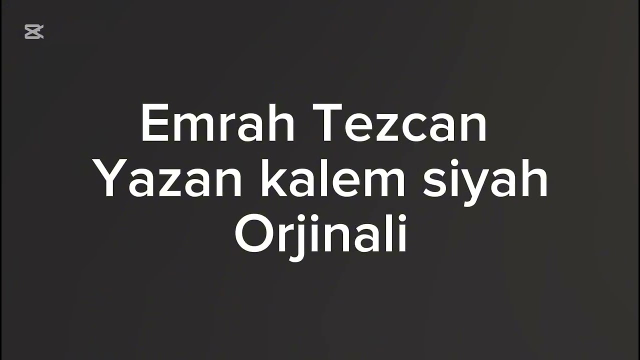Emrah Tezcan - Yazan Kalem Siyah (Original)