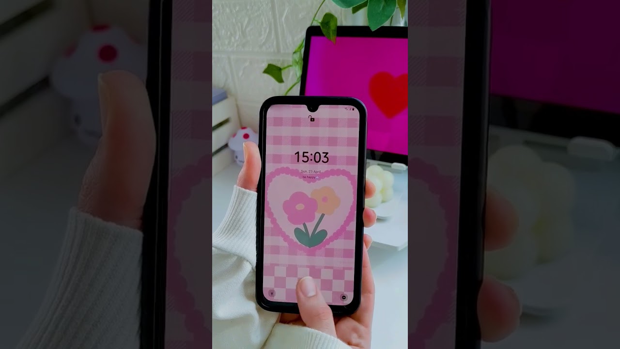 Create a Cute Pink Flower Android Home Screen 🌸