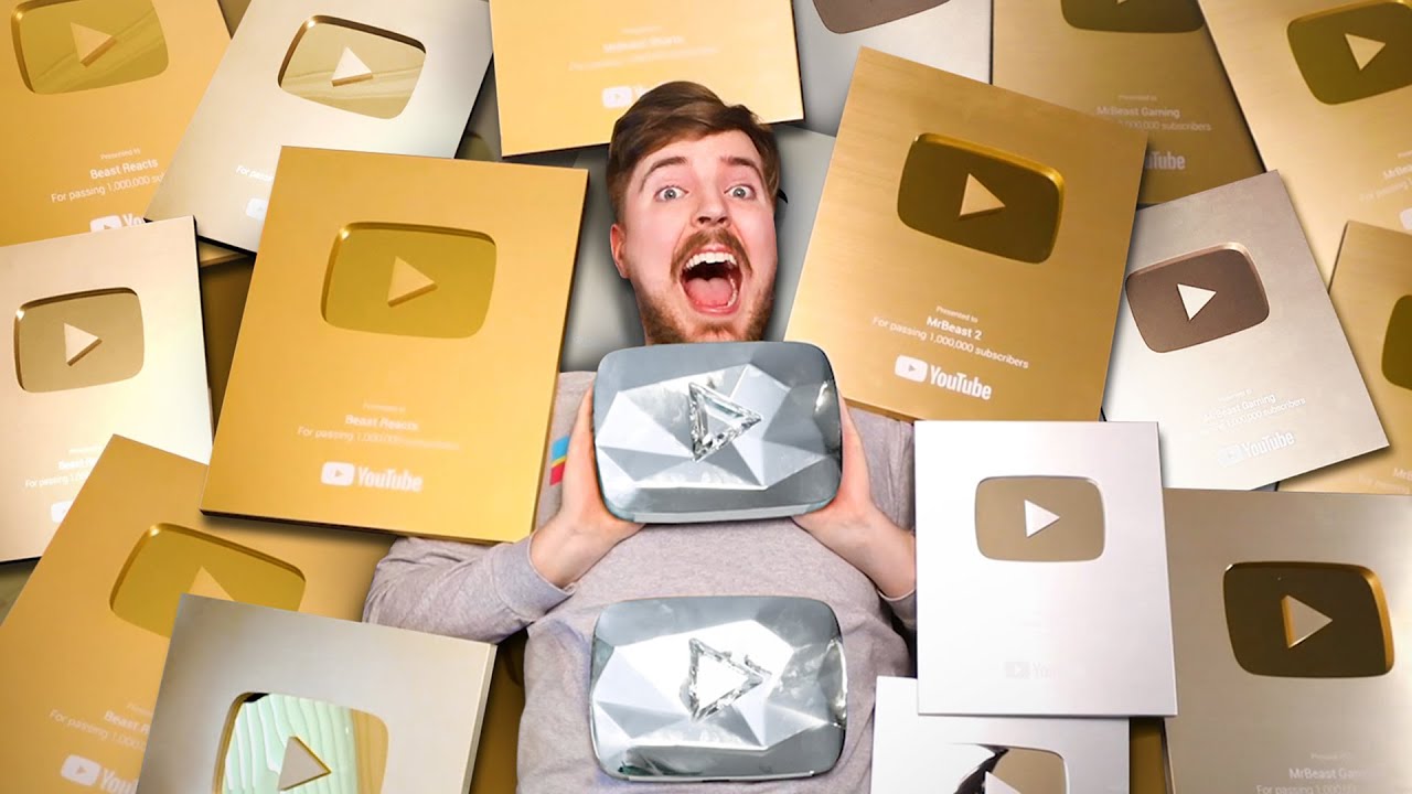 All My YouTube Play Buttons & My Journey to the Diamond! β¨