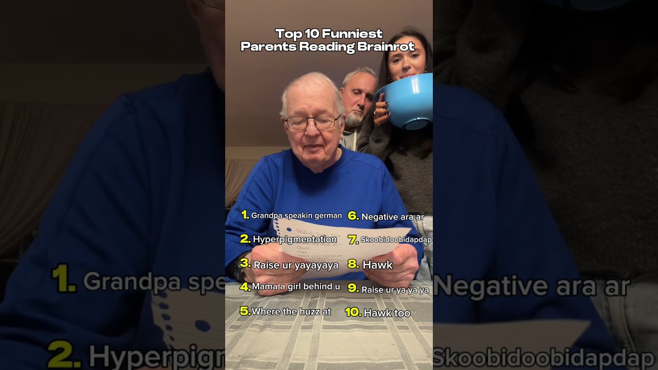 Top 10 Funniest Parents Reading Brainrot Words😂