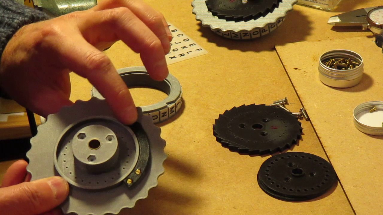 3D Printed Enigma Machine Rotors