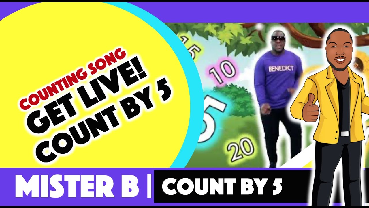 Count by 5’s | Skip counting | Count to 100 | Counting by 5 song | MISTER B | Anthony Broughton