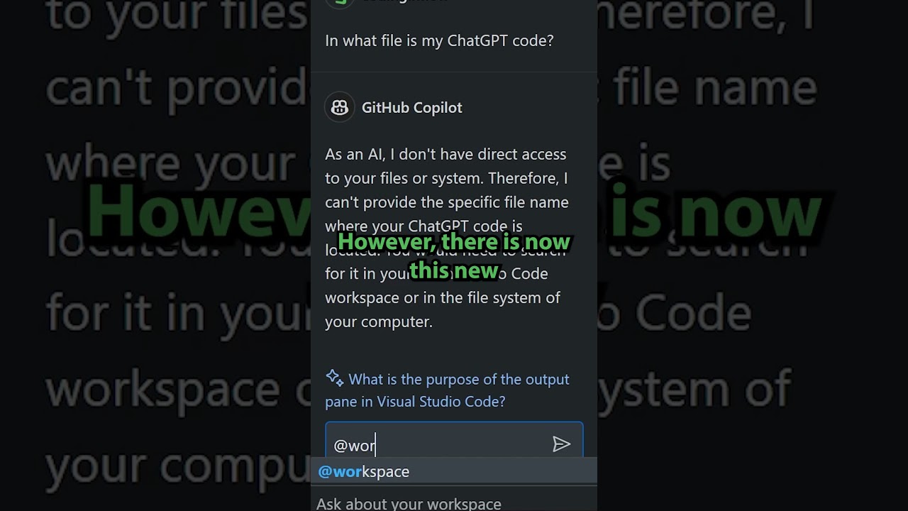 Boost Your Coding Efficiency: Use GitHub Copilot’s @workspace Command in VS Code 🚀