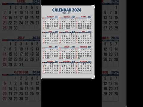 Calendar 2024 ||#2024 #Calendar #shorts