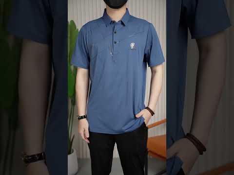 Geoluxe Pattern Accent Polo – Signature Grid Style & Luxe Finish by Siyah