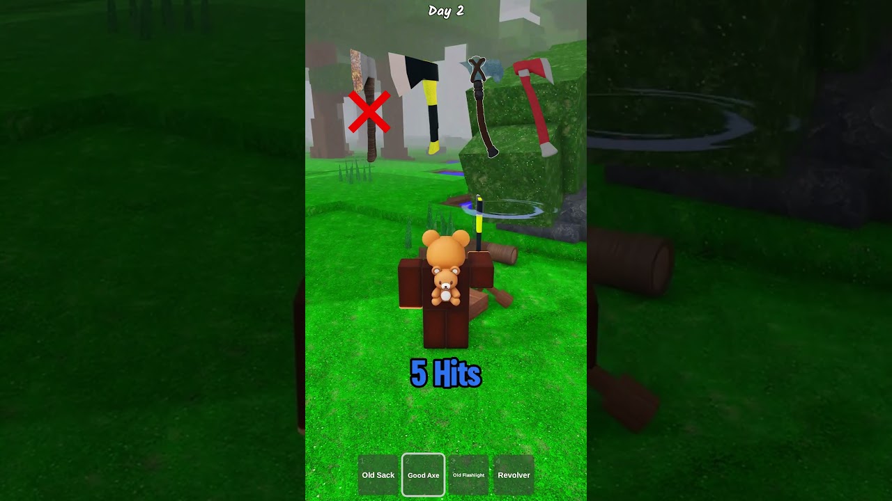 Axe vs Tree in 99 Nights Roblox Speedrun 🌲
