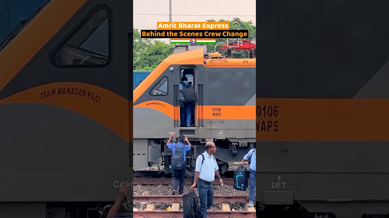 Amrit Bharat Express: Behind the Scenes of Crew Change 🧡👨‍✈️ #locopilot #alp